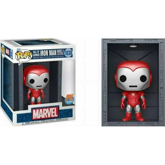 Funko Pop! Deluxe: Marvel Hall of Armor: Iron Man Model 8 Silver Centurion (Mettalic) (PX Previews Exclusive) #1038 Bobble-Head Vinyl Figure