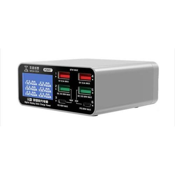 ������������� ������ Service MEGA-Idea Pd Qc 87W �� 6 ����� Usb & ����� ��������� - (PQ687)