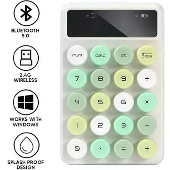 Alcatroz Numeric Pad Jellybean Num A3 Crayon Green - (NUMA3CG)