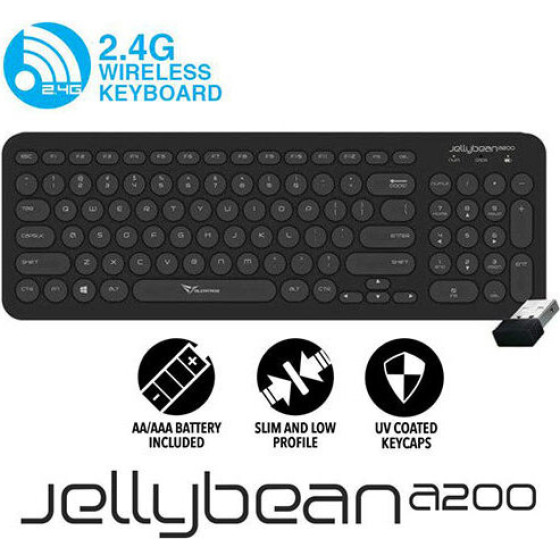 Alcatroz Wireless Keyboard Jellybean A200 Black - (A200B)