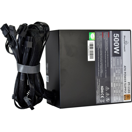 Powertech ����������� ��� Pc 80PLus Bronze, 500W ATX, 140mm Fan - (PT-1103)