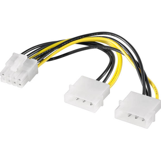 Goobay ������� 2x Molex 4pIn �� 1x 8pIn 0.15m - (93241)