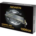 Adata Ssd M.2 Nvme PCI-E 1TB Legend 800 M.2 2280, Nvme PCI-E GEN4x4, Read 3500MB/s, Write 2200MB/s, 3YW. - (ALEG-800-1000GCS)