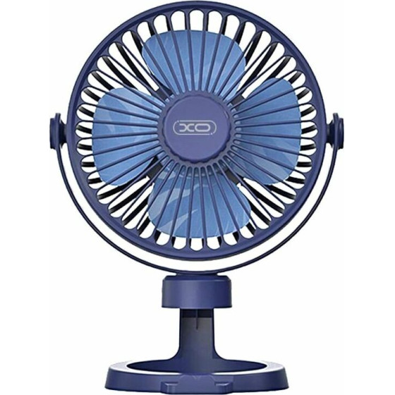 XO MF78 4-Inch desktop/Bracket Adjustable Angle Fan 1200mAh Blue - (XO MF78 Blue)