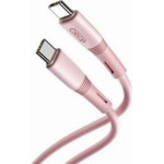 XO NB-Q226B 60W Silicone two-Color Type-C To Type-C Data Cable Pink - (XO NB-Q226B Pink)