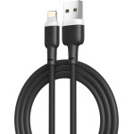 XO NB208 Liquid Silicone Data Lightning Cable Black - (NB208 Lighting Black)