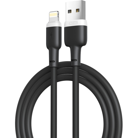 XO NB208 Liquid Silicone Data Lightning Cable Black - (NB208 Lighting Black)