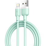 XO NB208 Liquid Silicone Data Lightning Cable Green - (NB208 Lighting Green)