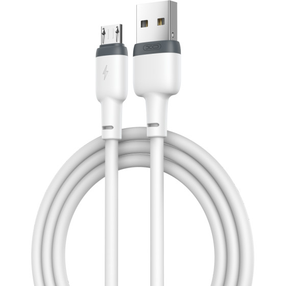 XO NB208 Liquid Silicone Data Lightning Cable White - (NB208 Lighting White)