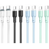 XO NB208 Liquid Silicone Data Typec Cable Blue - (NB208 Typec Blue)