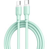 XO NB208A Liquid Silicone Data Type-c To Lightning 20W Cable Green - (XO NB208A Green)