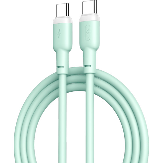 XO NB208A Liquid Silicone Data Type-c To Lightning 20W Cable Green - (XO NB208A Green)