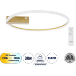GloboStar Cinderella ��������� ������ ���������-������ Led Cct 30W 3360lm 360� Ac 220-240V - �������� �������� ���� ���������������� AIO ����� 6000k+������ 4500k+����� 2700k Dimmable �50cm - ����� �������� - 3 Years Warranty - (60982)