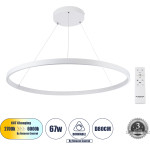 GloboStar Diamond �������� ��������� ���������-������ Led Cct 67W 7504lm 360� Ac 220-240V - �������� �������� ���� ���������������� All In One ����� 6000k+������ 4500k+����� 2700k Dimmable �80cm - ����� - 3 Years Warranty - (61521)