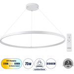 GloboStar Diamond �������� ��������� ���������-������ Led Cct 75W 8400lm 360� Ac 220-240V - �������� �������� ���� ���������������� All In One ����� 6000k+������ 4500k+����� 2700k Dimmable �100cm - ����� - 3 Years Warranty - (61518)