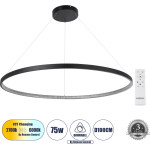 GloboStar Diamond �������� ��������� ���������-������ Led Cct 75W 8400lm 360� Ac 220-240V - �������� �������� ���� ���������������� All In One ����� 6000k+������ 4500k+����� 2700k Dimmable �100cm - ����� - 3 Years Warranty - (61519)