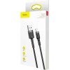 Baseus Cafule Usb Lightning Cable 2.4A 0.5m Gray+Black - (CALKLF-AG1)