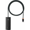 Baseus Lite Series Hub 4in1 USB-C To 4x Usb 3.0 + USB-C, 1m Black - (WKQX030401)
