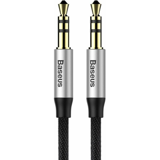 Baseus Yiven Audio Cable Mini Jack 3,5mm AUX, 1m Black+Silver - (CAM30-BS1)