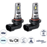 GloboStar 7S HB3 9005 Kit ������� �������� ����������� & ������������ 3rd Generation Can-Bus Extreme Series Led 7035 Smd 40W 7200lm Dc 13.5-15V ��������� IP68 ����� ����� 6000K - (85655)