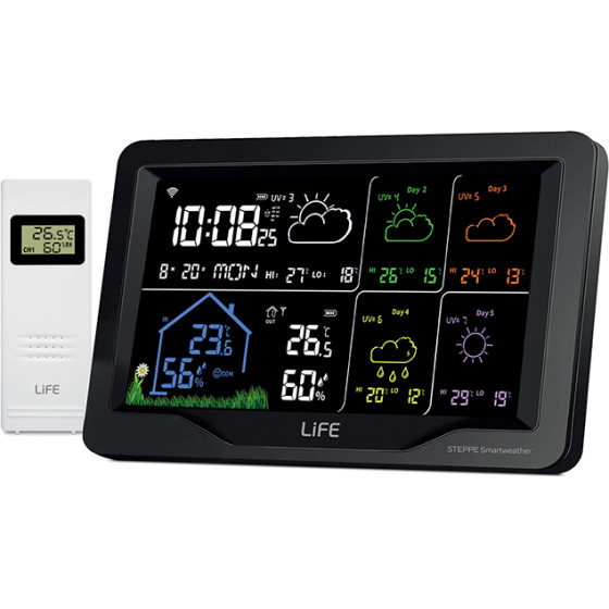 Life Steppe Wi-Fi Tuya Weather Station With Wireless Outdoor SENSOR
