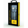 Cablexpert Premium Spiral Metal 8-Pin Charging And Data Cable 1M Metallic Grey Retail Pack - (CC-USB2S-AMLM-1M-BG)