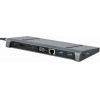 Cablexpert Usb TYPE-C 9IN1 MULTI-Port Adapter (HUB3.0+HDMI+DISPLAYPORT+VGA+PD+LAN+Stereo AUDIO) - (A-CM-COMBO9-02)