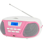 AIWA Bluetooth Boombox CD/MP3 Pink - (BBTU-300PK)