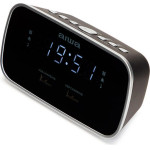 AIWA Dual Alarm Clock Radio With 2 Charging Usb Ports Black - (CRU-19BK)