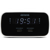 AIWA Dual Alarm Clock Radio With 2 Charging Usb Ports Black - (CRU-19BK)