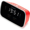 AIWA Dual Alarm Clock Radio With 2 Charging Usb Ports Red - (CRU-19RD)