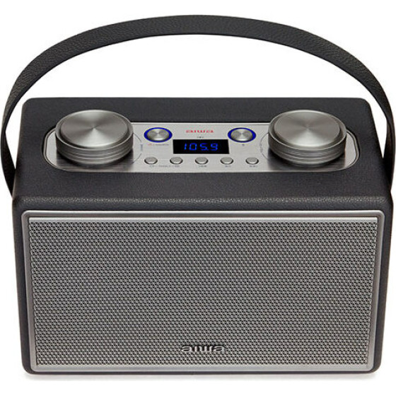 AIWA Leatherette Portable Bluetooth Speaker Rms 50W With MIC/Guitar Input - (BSTU-800BK)