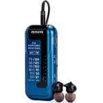 AIWA Mini Pocket Radio With Earphones Blue - (R-22BL)