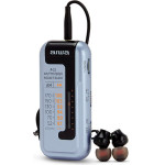 AIWA Mini Pocket Radio With Earphones Silver - (R-22SL)