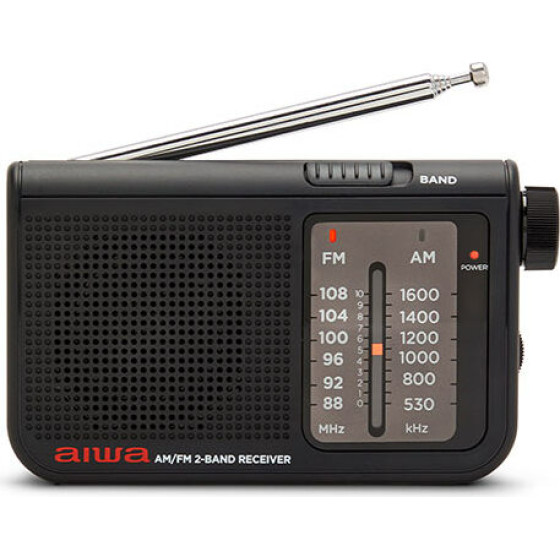 AIWA Pocket AM/Fm Radio With Dual Analog Tuner Black - (RS-55/BK)