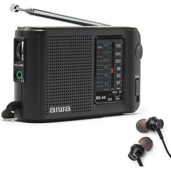 AIWA Pocket Radio With Earphones - (RS-44)