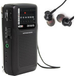 AIWA Pocket Radio With Earphones Black - (RS-33)