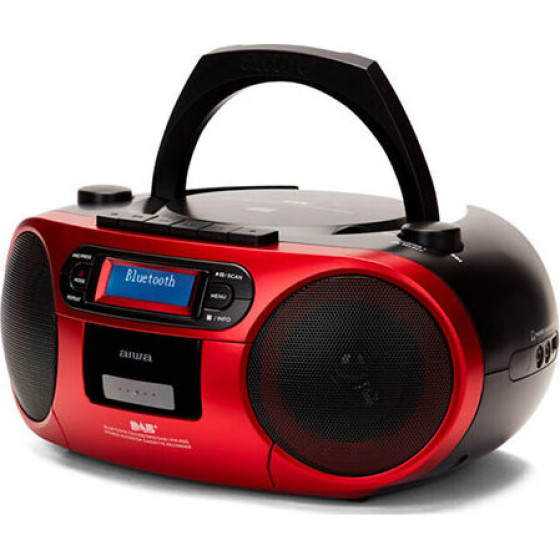 AIWA Portable CD/MP3 Player With DAB+ Red - (BBTC-660DAB/RD)