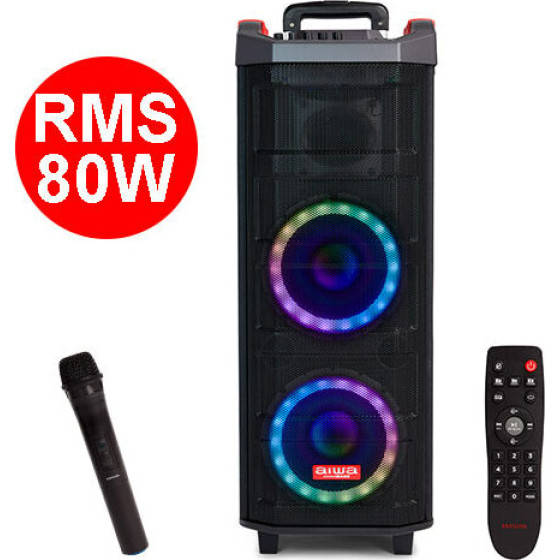 AIWA Portable Tws Trolley Party Speaker Rgb Lighting Rms 80W - (KBTUS-608)