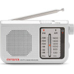 AIWA Pocket AM/Fm Radio With Dual Analog Tuner Silver - (RS-55/SL)