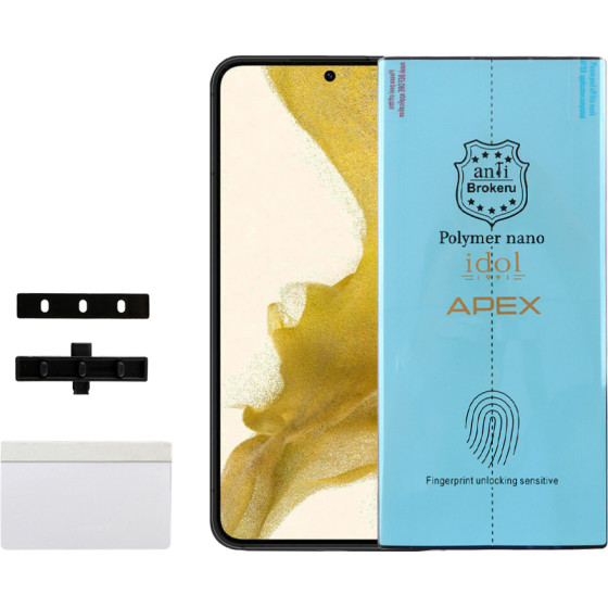 Idol 1991 Apex Polymer Nanotech Film Samsung S22 5G S901 6.1'' Finger Unlock Full Cover With Installation KIT - (5205308322990)