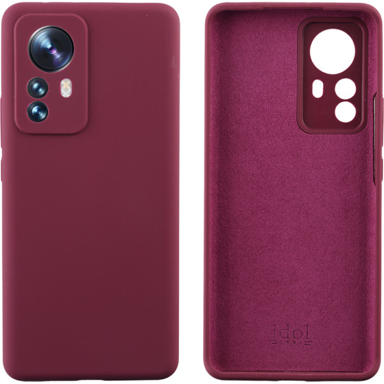 Idol 1991 ���� Xiaomi 12 Pro 6.73'' Velvet Elite Tpu 4 Side Full Camera Protection BURGUNDY - (5205308315190)