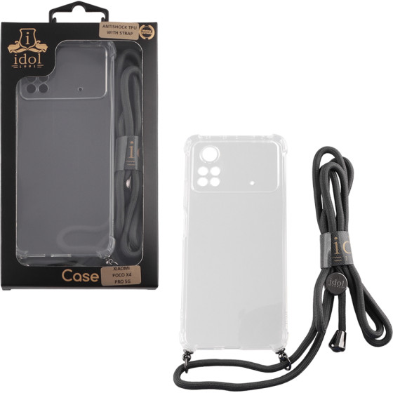 Idol 1991 ���� Xiaomi Poco X4 Pro 5G 6.67'' Antishock Air Tpu With Strap Full Camera Protection ������� - (5205308316340)