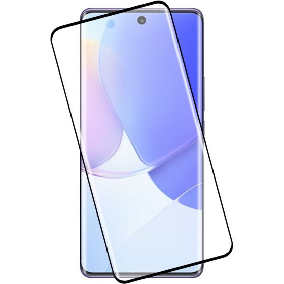 Idol 1991 Tempered Glass Huawei Nova 9 6.57'' 9H 0.30mm 3D Edge Glue Semi Curved Finger Unlock Black Full COVER - (5205308304989)