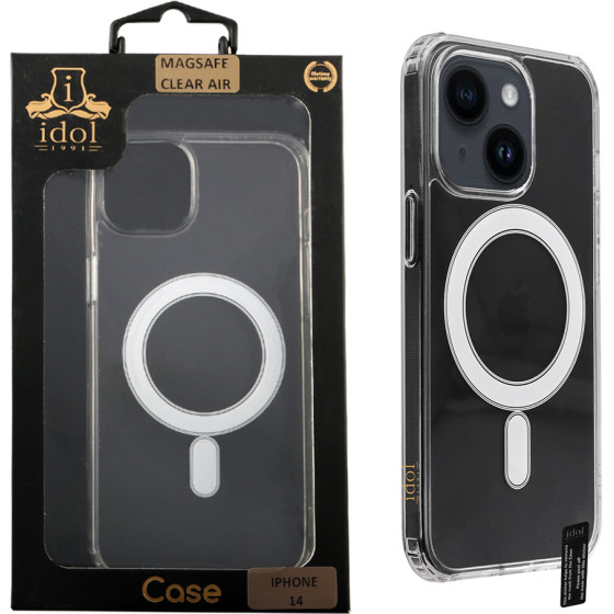 Idol 1991 ���� Iphone 14 6.1'' Magsafe Antishock Clear Air Back Cover Tpu Camera Guard ������� - (5205308326073)
