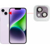 Volte-Tel Camera Glass Cover Iphone 14 6.1''/14 Plus 6.7'' 9H 0.30MM 3D ALUMINIUM-Electroplating Frame PURPLE - (5205308333651)