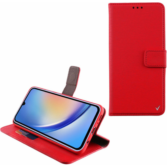 Volte-Tel ���� Samsung A34 5G A346 6.6'' Allure Magnet Book Stand Clip RED - (5205308330797)