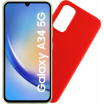 Volte-Tel ���� Samsung A34 5G A346 6.6'' Silicon Tpu Camera Guard RED - (5205308328169)