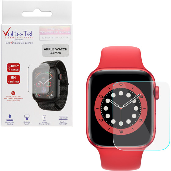 Volte-Tel Tempered Glass Apple Watch 42mm 1.5''/44mm 1.78'' 9H 0.30mm 2.5D Full Glue Full Cover Large (3.2x2.5mm) - (5205308280986)