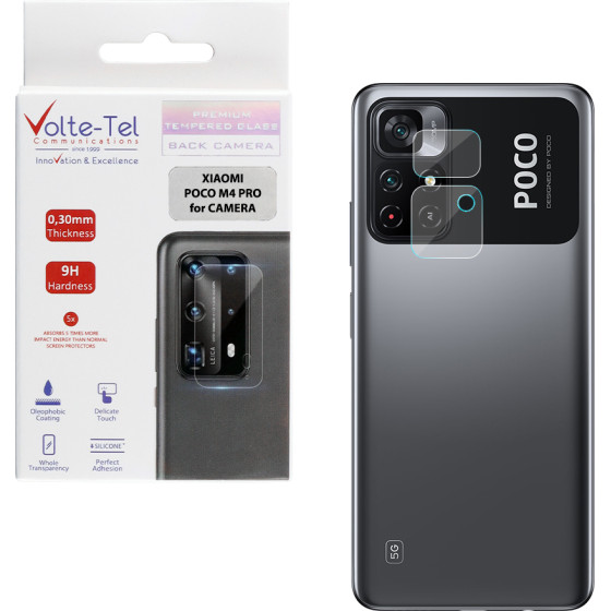 Volte-Tel Tempered Glass Xiaomi Redmi Note 11T 5G/Poco M4 Pro 5G 6.6'' 9H 0.30mm For Camera 2 PCS - (5205308305603)